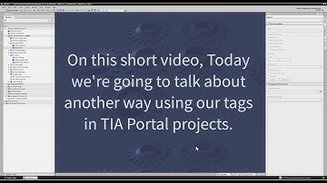 short video about the Easiest Way to use Tags in TIA Portal!