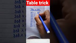 308tabletrick | youtube | youtubeshorts | maths | shorts