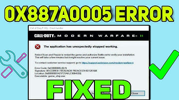FIXED✅ The Application has Unexpectedly Stopped Working (0x887a0005 and 0x887A0007) In Warzone 2.0