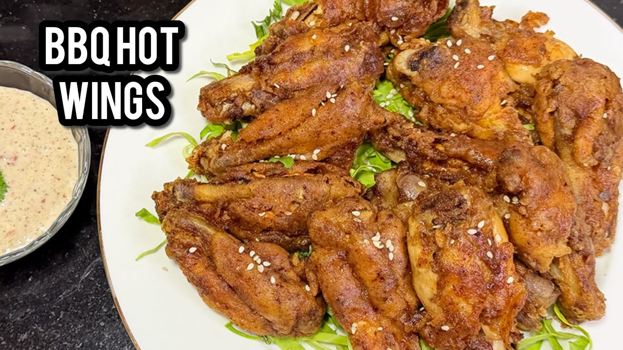 Crispy BBQ & Hot Sauce Chicken Wings | Easy Homemade Recipe