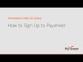 How to Sign Up to Payoneer