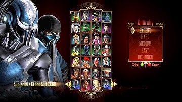 Mortal Kombat 9 - Expert Tag Ladder (Sub-Zero & Cyber Sub-Zero) - Gameplay @(1080p)60ᶠᵖˢ ✔