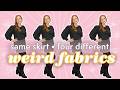 Making the SAME SKIRT out of 4 WEIRD FABRICS – feat. Extreme procrastination!