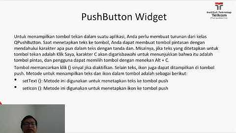 Pemrograman GUI dengan PyQT5 #6 - QT Component