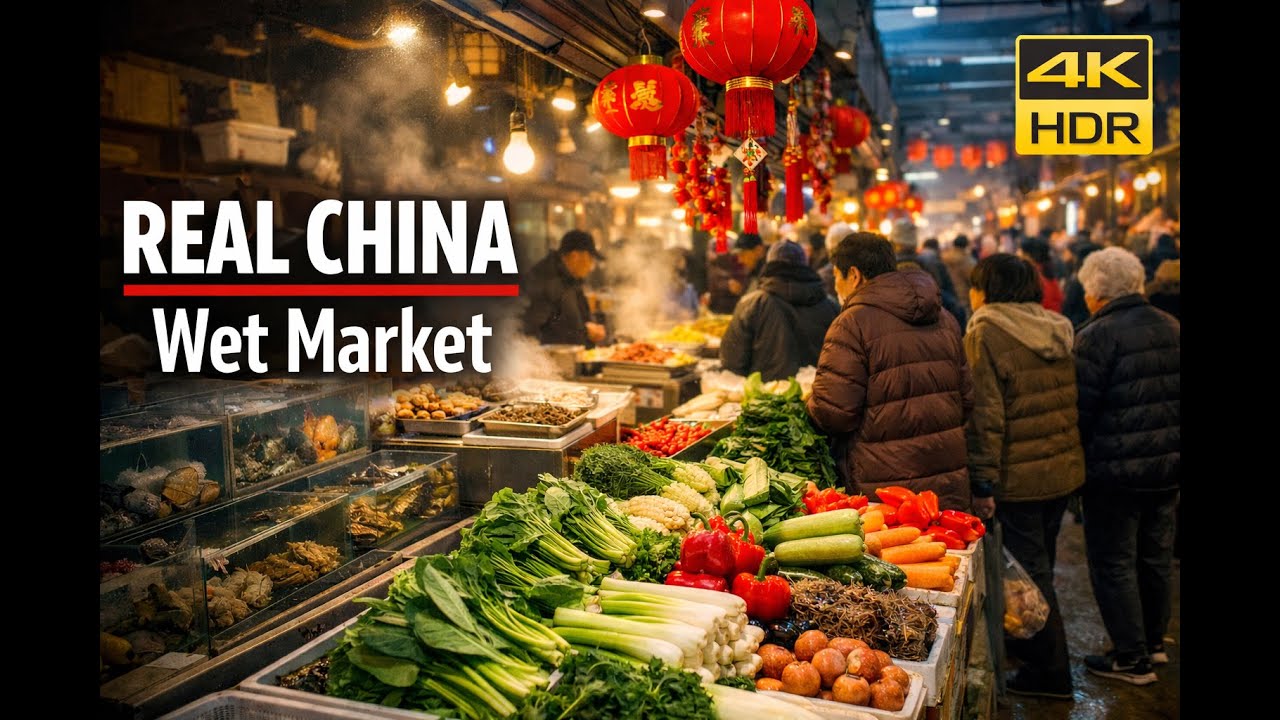 🇨🇳 Real Chinese Wet Market Before Lunar New Year 2026 | Hangzhou Fengqi Market 4K HDR Walking Tour