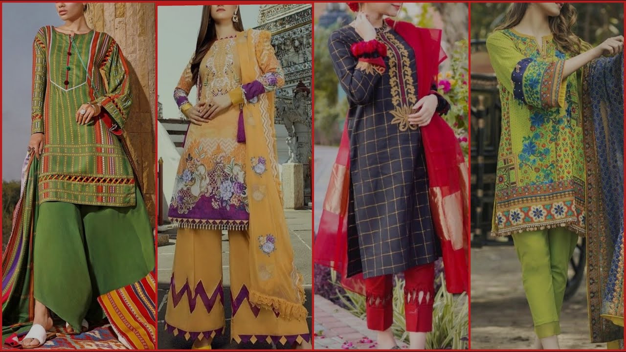 Printed lawn suit designing ideas 2021|| Eid dress designing ideas 2021