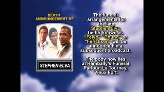 Stephen Elva ~ Short Obituary