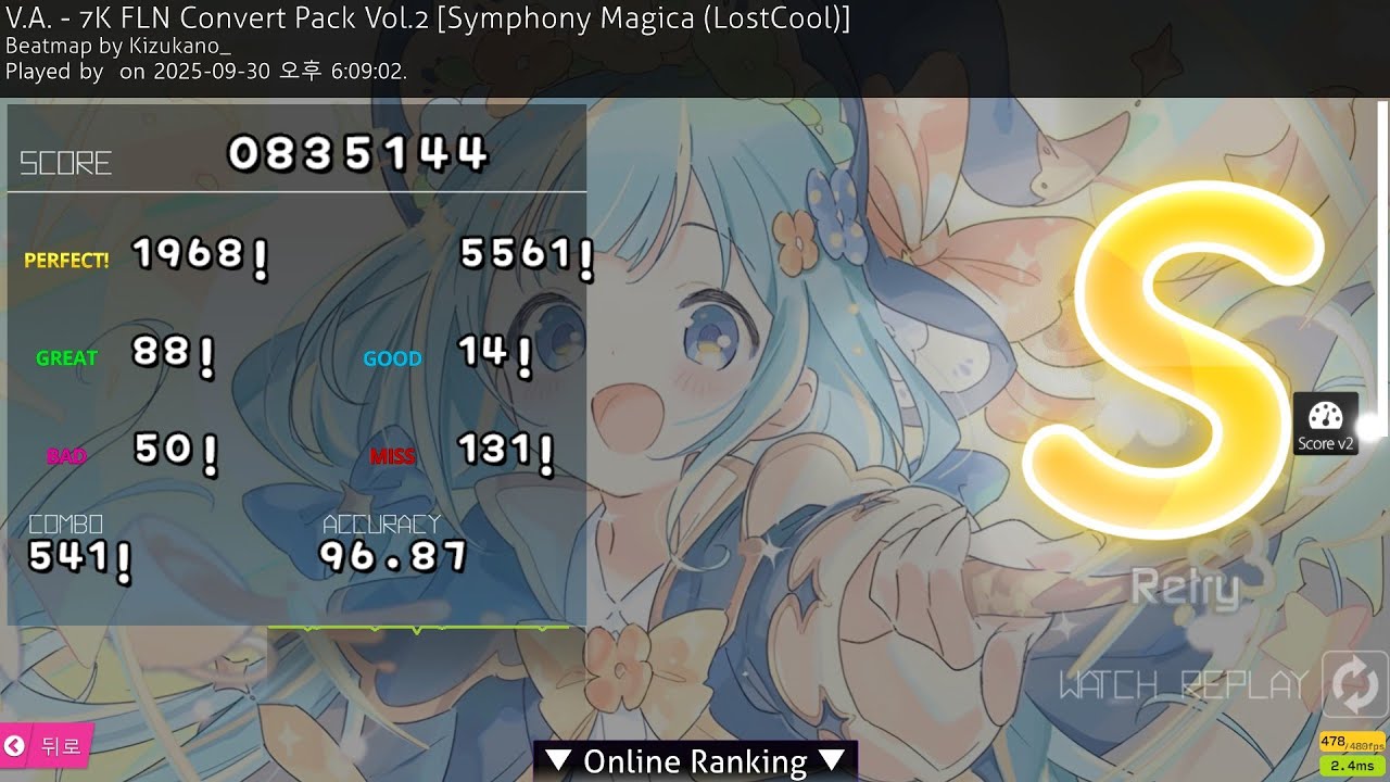 [ osu!mania ] Symphony Magica (LostCool) FLN ScoreV2 96.81%