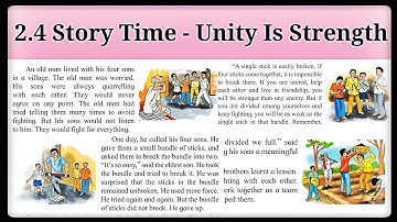 Std 2nd English Balbharti -Unit 2 Lesson 2:4 Story Time - Unity is Strength