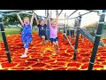 Lava Monster with Adley!! THE FLOOR IS LAVA CHALLENGE at the Park!