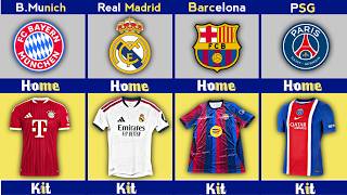 20262027 Home And Away Kits Of The Worlds Biggest Football Teams Jersey Comparison 202627 