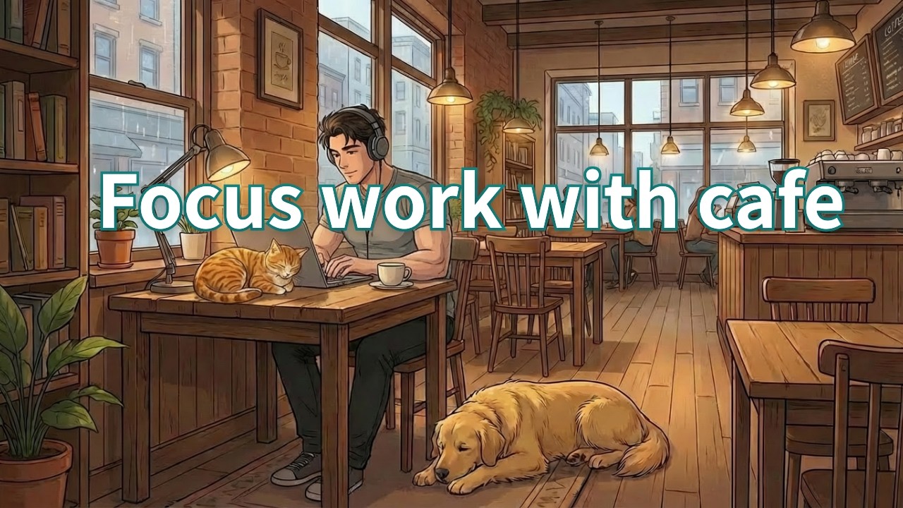 Study with Oat in a Cozy Cafe 💻 Deep Focus Music #lofi #lofimu #bgm #studymusic #workmusic