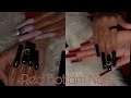 How to: Red Bottom Nails | Watch Me Work | Acrylic Nails for Beginners | Black and White Red Bottoms