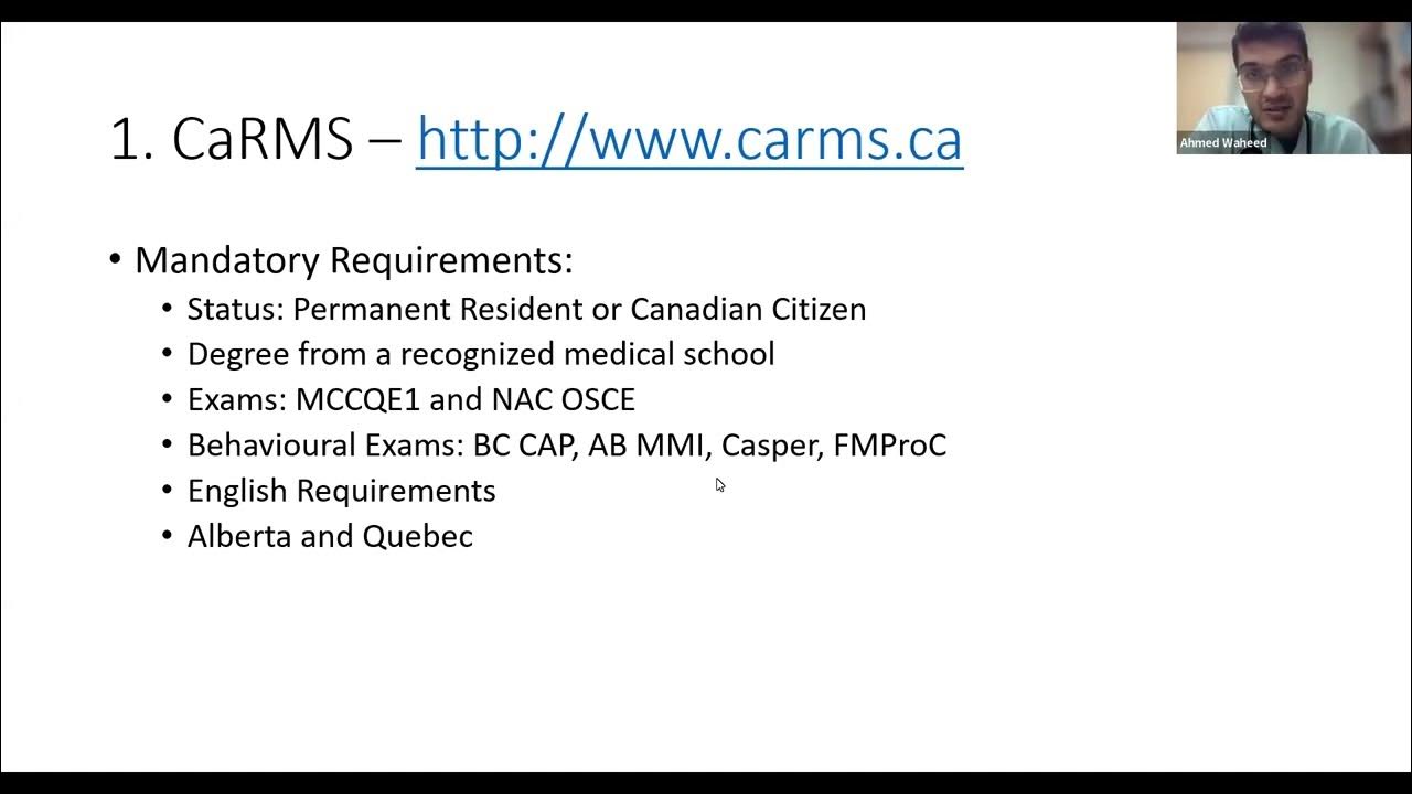 Different routes to Medicine in Canada Carms, MLPIMG and PRA YouTube