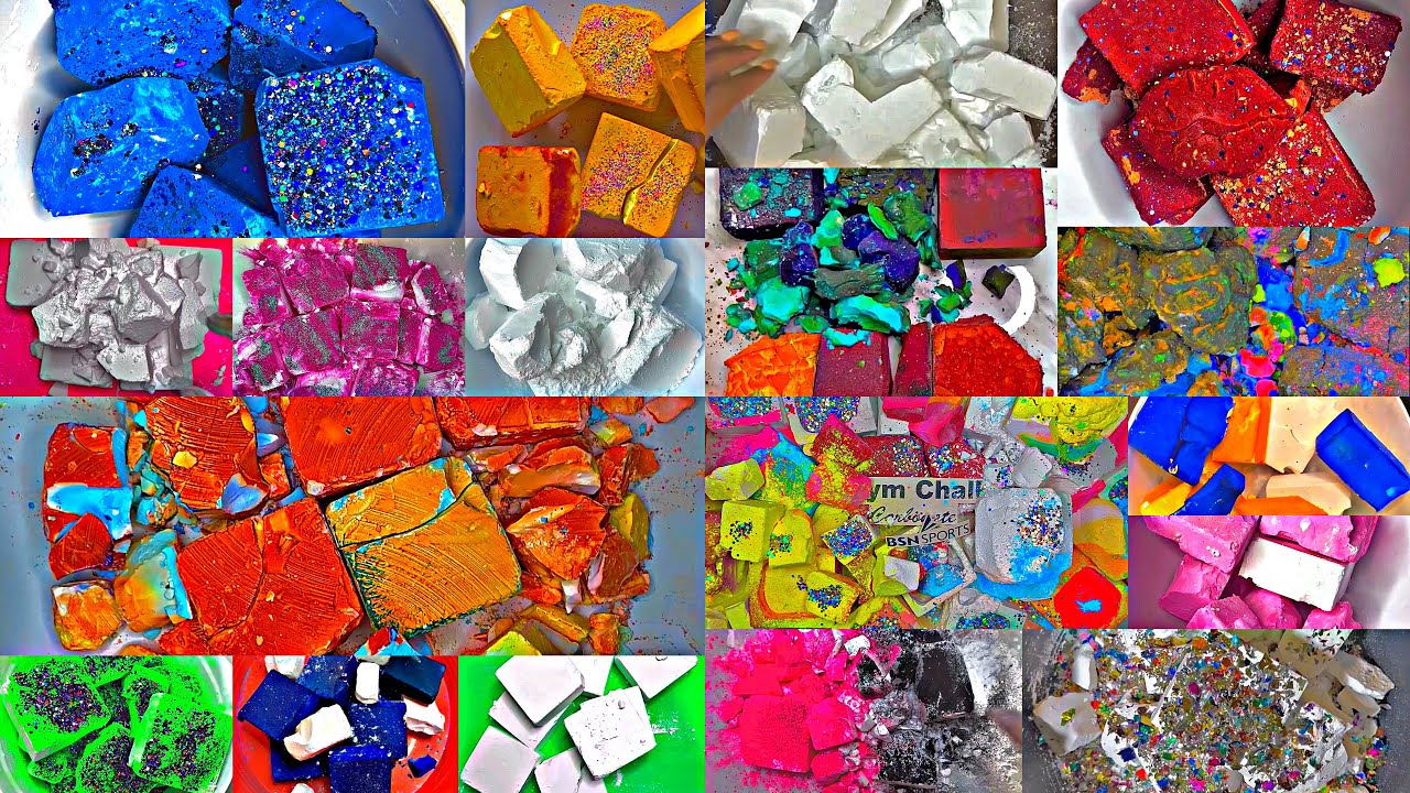 SOFT BSN LONG COMPILATION| 3K SUBS✨|fresh plain jane dyed gym chalk blocks asmr sleep aid satisfying