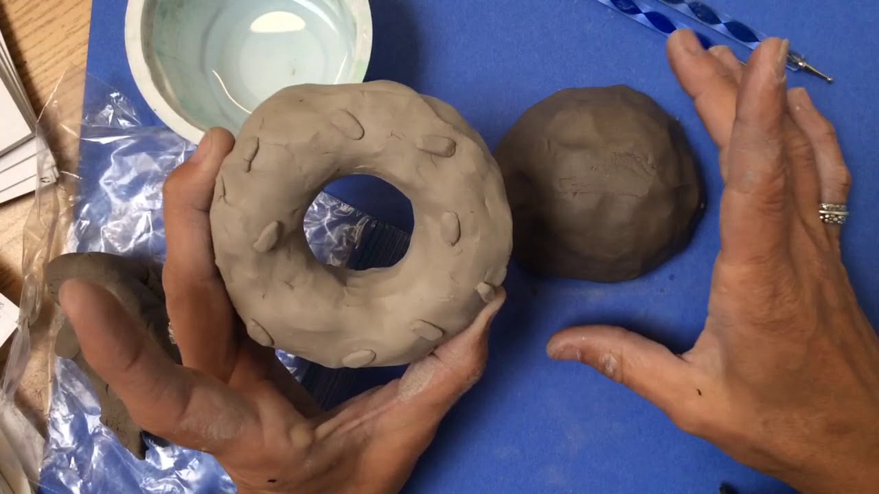 Pinch pot clay donuts YouTube