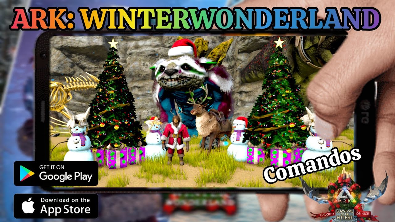 |ARK ULTIMATE| 🎄 TODOS COMANDOS DE WINTERWONDERLAND ☃️ SKI,EMOTES,ITEMS