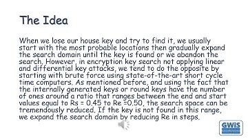 Reduction of Encryption Key Search Space Based on The Min-entropy Approach