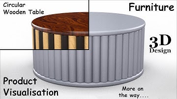 Wooden Table Design 🪑 Circular 3D Model & Visualization