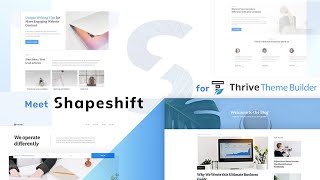 Meet Shapeshift: A Sleek, Professional WordPress Theme for Thrive Theme Builder Profile