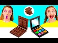 チョコレートの食べ物 vs 本物の食べ物のチャレンジ | クレイジーチャレンジ BaRaDa Gold Challenge
