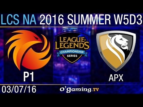 Apex vs Phoenix1 - LCS NA Summer Split 2016 - W5D3