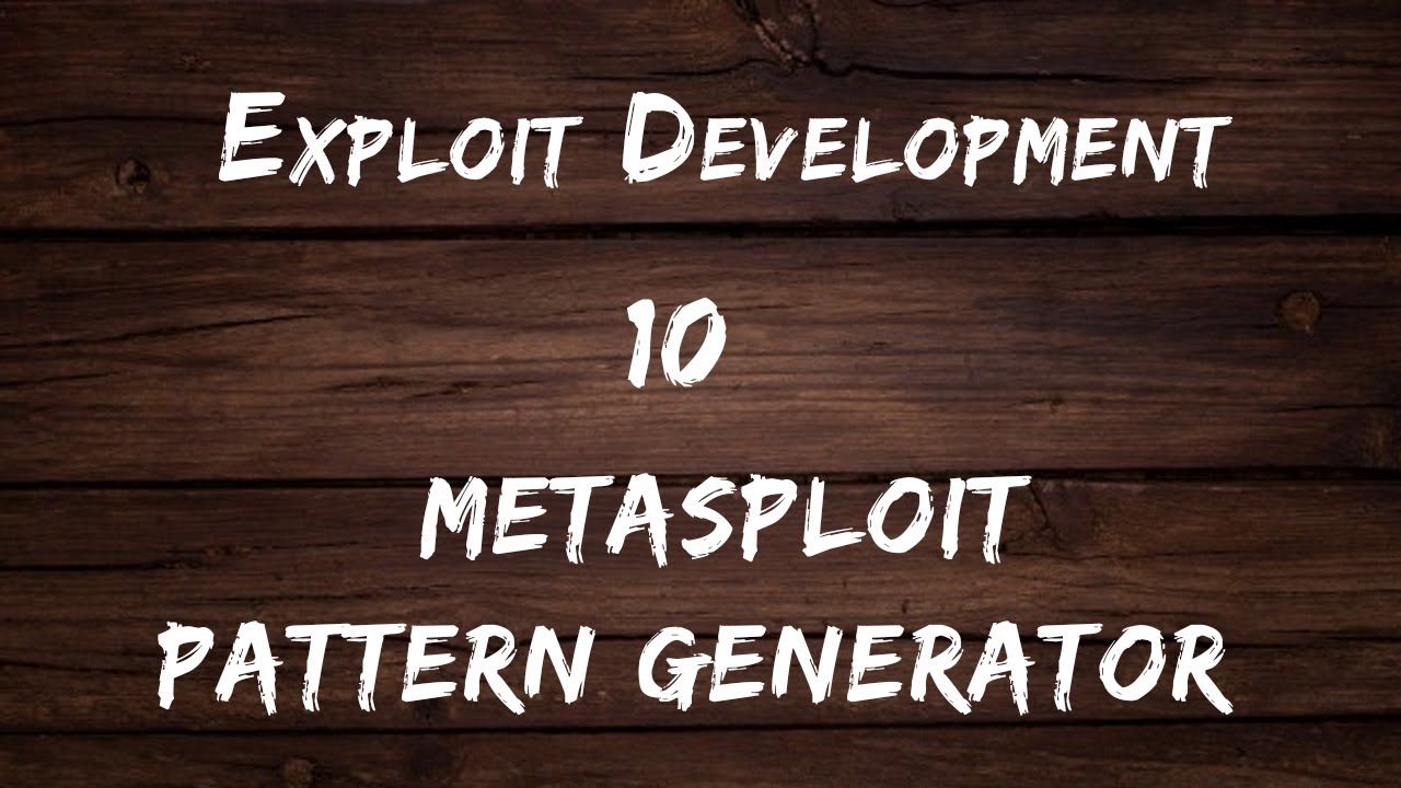 Win32 Exploit Development - 10 Metasploit Pattern Generator - YouTube
