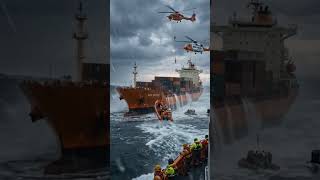 Passengers Escape as Ship Faces Disaster 🚢#OceanStorm #ShipStorm #SeaRescue #StormWaves #OceanDisast