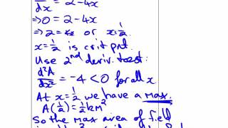 Differentiation - Optimisation