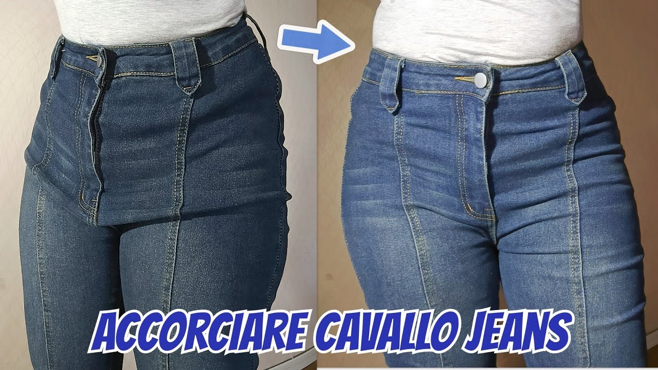 Accorciare cavallo jeans facilmente - DIY