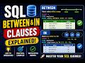 BETWEEN &amp; IN Clause - SQL A/L ICT