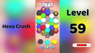🔥 Hexa Crush Level 59 Walkthrough 🧩 | Solution Guruji 🎮