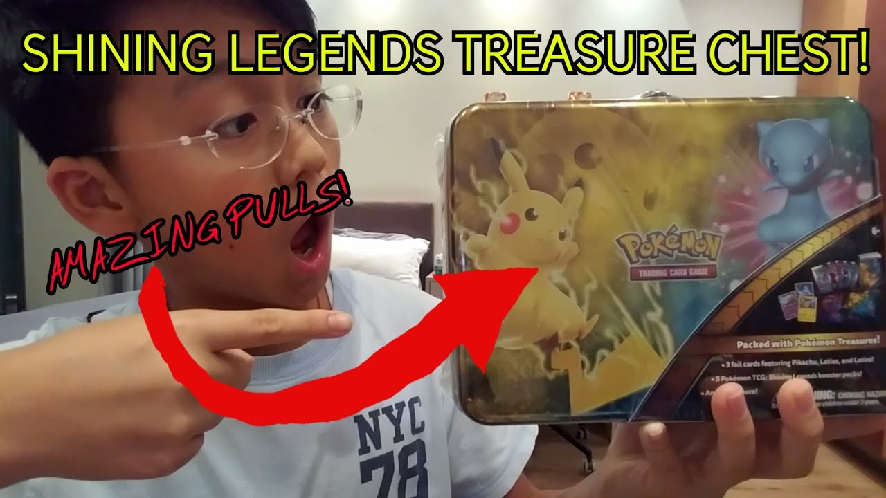 POKEMON CARDS||SHINING LEGENDS TREASURE CHEST OPENING!!!||AMAZING PULLS!!