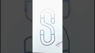 3D Letter 'S' Drawing HACK! | Easy Video Editing Tutorial 🔥#shorts#shortsfeed#youtubeshorts #art