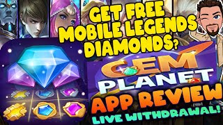 GET FREE MOBILE LEGENDS DIAMONDS? | GEM PLANET MERGER DIAMOND WINNER APP REVIEW | LIVE WITHDRAWAL screenshot 2