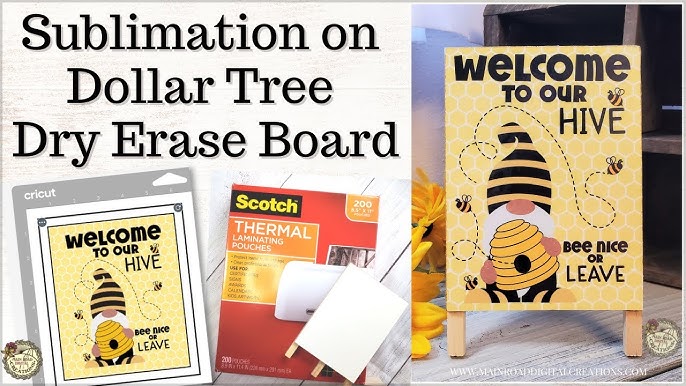 SUBLIMATION ON DOLLAR TREE WOOD DECOR  Beginner Sublimation Tutorial 