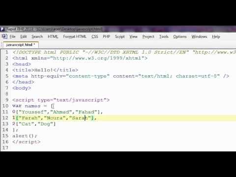05_javascript_arrays_inside_array - YouTube