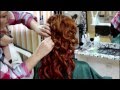 Прическа с накладными прядями. Hairstyle with false hair