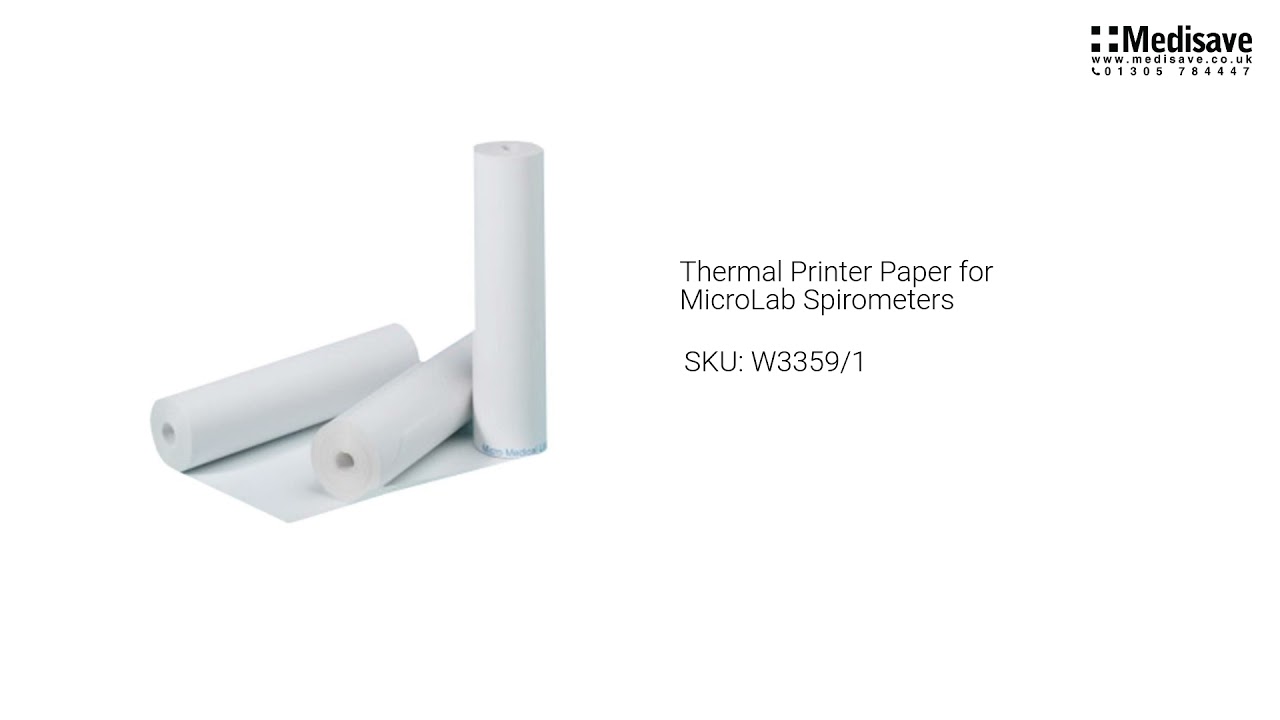 Thermal Printer Paper for MicroLab Spirometers W3359 1 YouTube