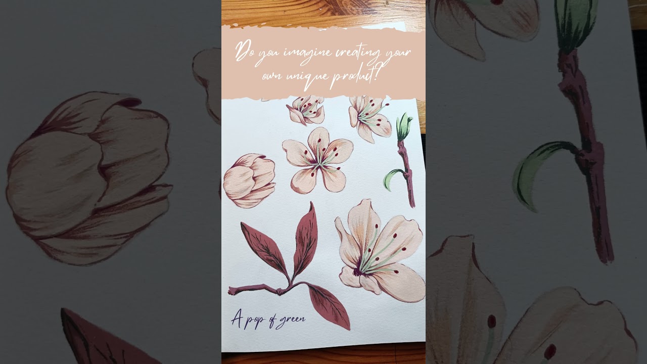 How to prepare your gouache illustrations for surface pattern designs