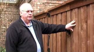 Jim Smith shows viewers how his Grand Prairie fence company builds a higher quality wood fence. While the company also does a 