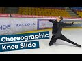 Learn a choreographic knee slide on ice!