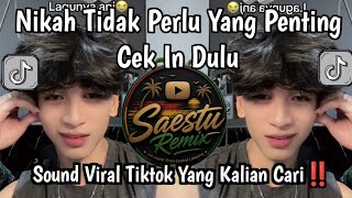 NIKAH TIDAK PERLU, KAWIN TIDAK PERLU YANG PENTING CEK IN DULU LAGU VIRAL TIKTOK 2026🔥🔥