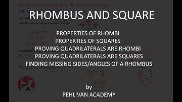 Special Parallelograms: Rhombi and Squares HD (Geometry 6-5)