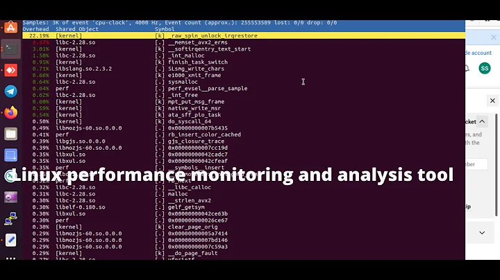 Linux performance monitoring and analysis tool perf.