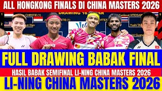 WOW FULL OF SURPRISES ‼️ FULL DRAW FOR THE LI-NING CHINA MASTERS 2026 SUPER 750 FINALS