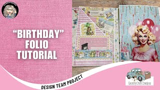 Country Craft Creations Design Team Project, Birthday Folio Tutorial