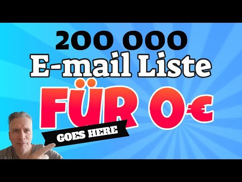 ??200 000 E-mail Liste für 0€ - E-mail Marketing STRATEGIE #onlinegeldverdienen #affiliatemarketing