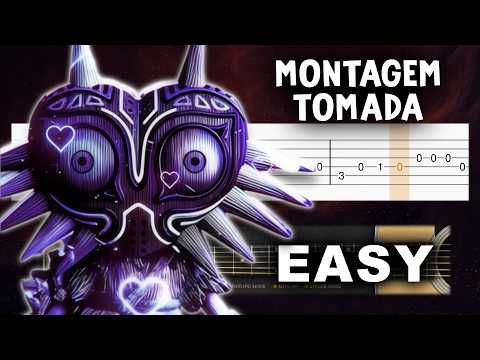 MONTAGEM TOMADA (MXZI) - EASY Guitar tutorial (TAB)