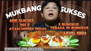 pedas gila🔥‼️pertama kali mukbang mie sukses ayam geprek HOT | endingnya ga kuat🥵😵‍💫